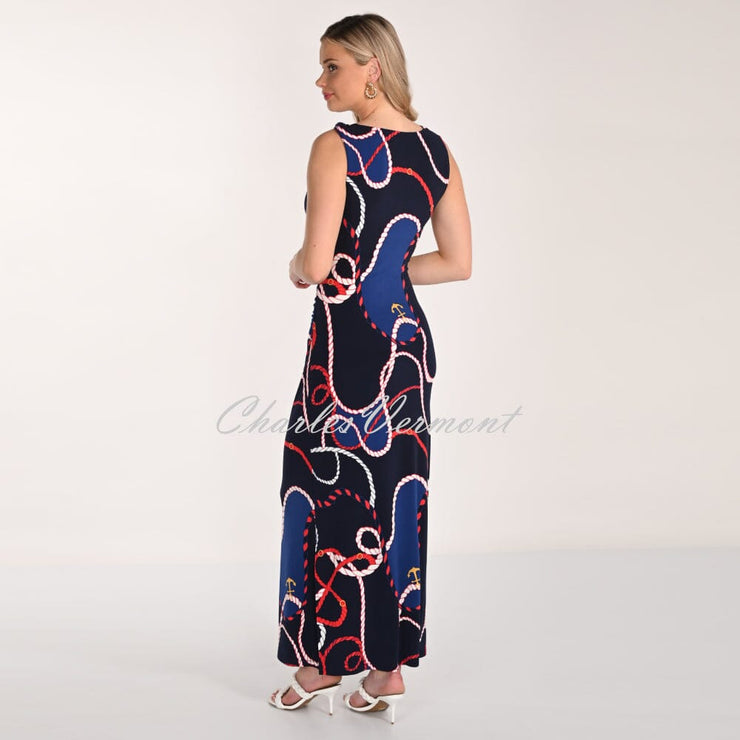 Frank Lyman Nautical Print Maxi Dress - Style 266420