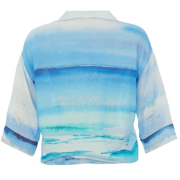 Dolcezza 'Seascape' Beach Blouse With Tied Knot Hem - Style 26813 ...