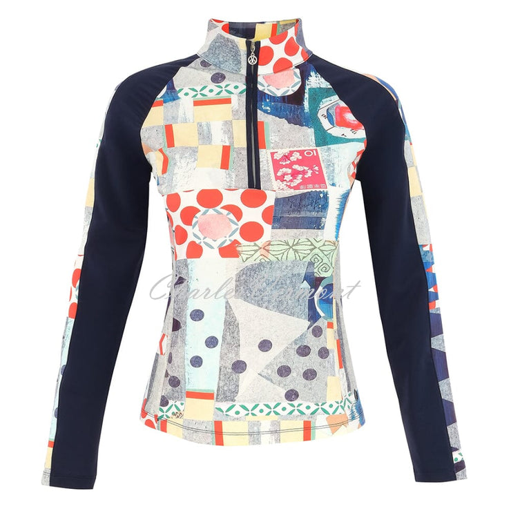 Dolcezza 'Blue Road' 'Golf' Zip Pullover - Style 35322
