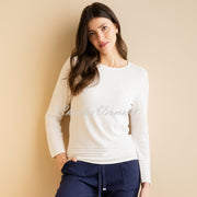 Marble Round Neck Sweater - Style 6377-104 (Ivory)