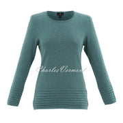 Marble Sweater With Raised Knit Detail - Style 6377-223 (Sea Foam)
