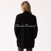 Marble Longline Cardigan - Style 6391-101 (Black)