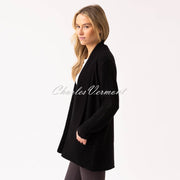 Marble Longline Cardigan - Style 6391-101 (Black)
