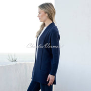 Marble Longline Cardigan - Style 6391-103 (Navy)