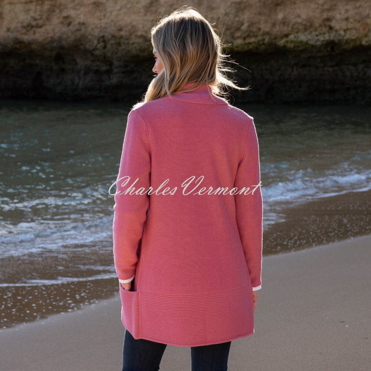 Marble Longline Cardigan - Style 6391-230 (Rose)
