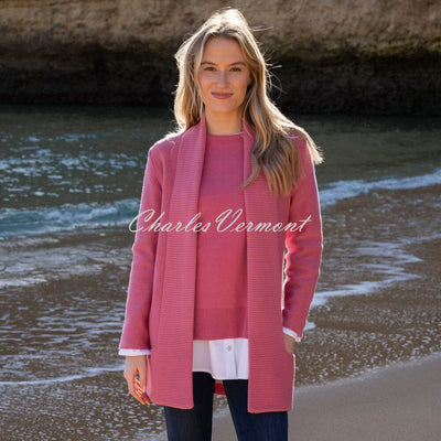 Marble Longline Cardigan - Style 6391-230 (Rose)