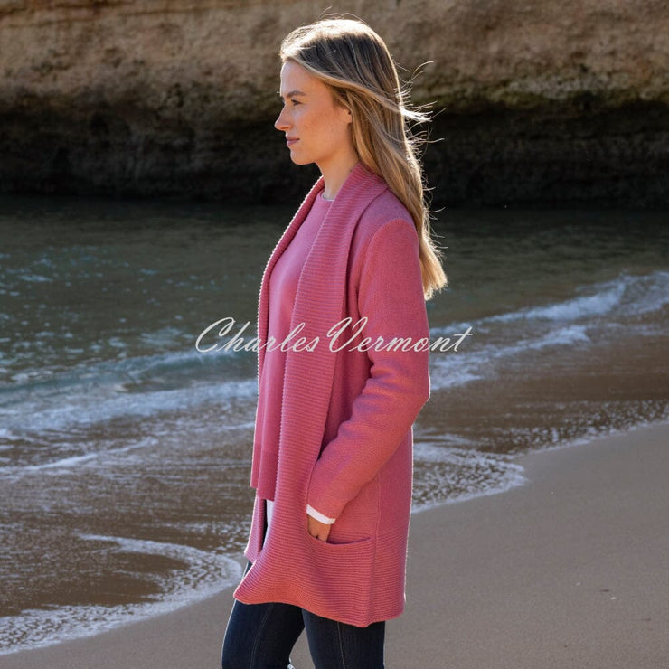 Marble Longline Cardigan - Style 6391-230 (Rose)