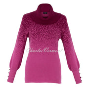 Marble Gradient Print Sweater - Style 6725-206 (Dark Pink / Berry)