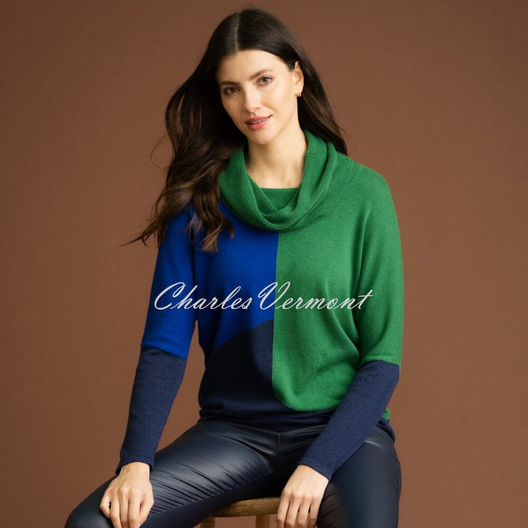 Marble Sweater - Style 6765-212 (Green / Royal Blue / Navy)