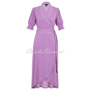 Marble Wrap Dress - Style 6987-197 (Lavender / White)