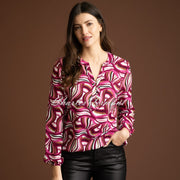 Marble Blouse - Style 7089-205 (Berry / Multi)