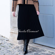 Marble Pleated Knit Skirt - Style 7123-101 (Black)