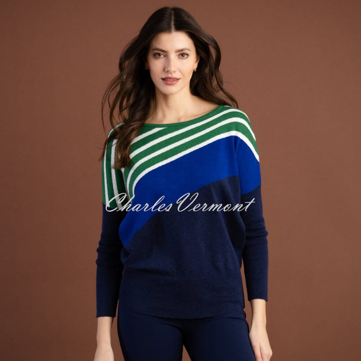 Marble Sweater - Style 7183-210 (Royal Blue / Green / Navy / Ivory)