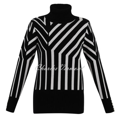 Marble Sweater - Style 7185-101 (Black / White)