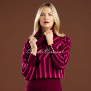 Marble Sweater - Style 7185-205 (Berry / Dark Pink)