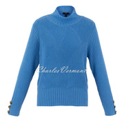 Marble Patterned Knit Sweater - Style 7201-213 (Powder Blue)