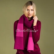 Marble Checked Scarf - Style 7221-206 (Berry / Dark Pink)