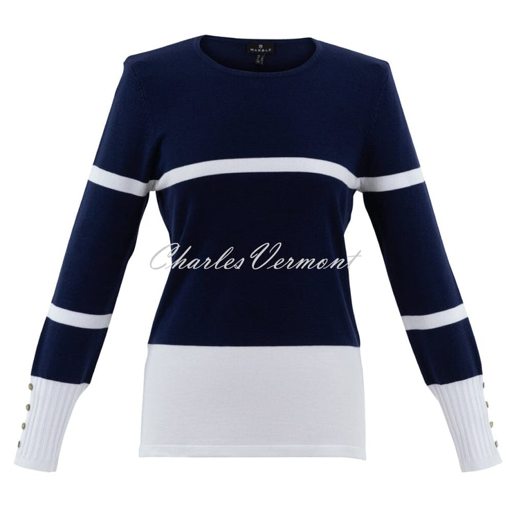 Marble Sweater - Style 7304-103 (Navy / White)