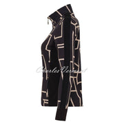 Dolcezza Geometric Print Zip Jacket - Style 73108