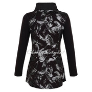 Dolcezza Brush Stroke Print Cowl Neck Top - Style 73141