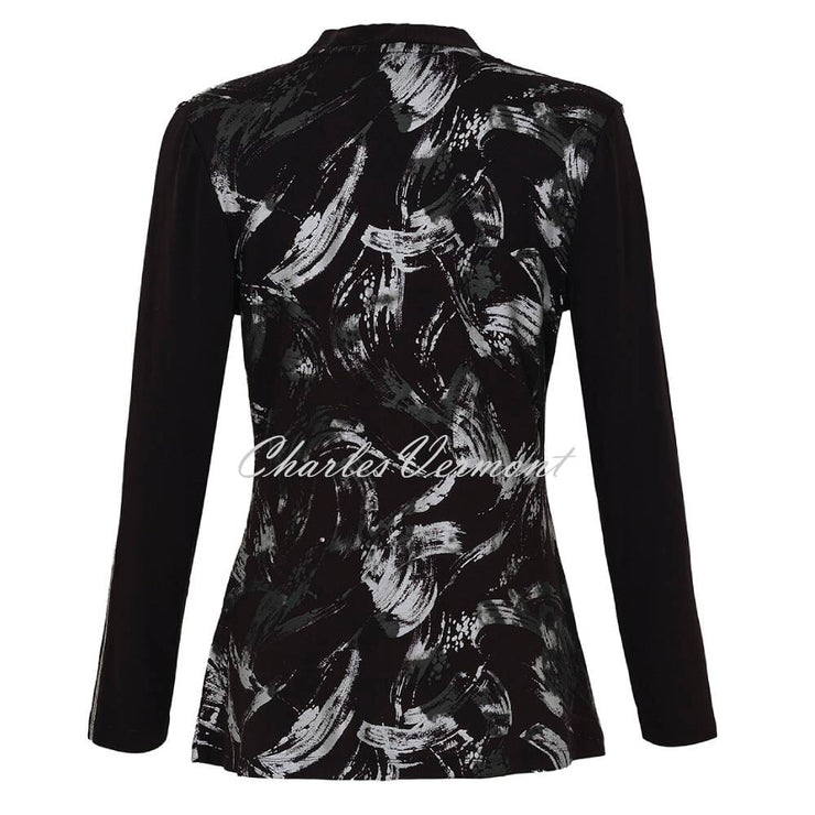 Dolcezza Brush Stroke Print Cardigan - Style 73143