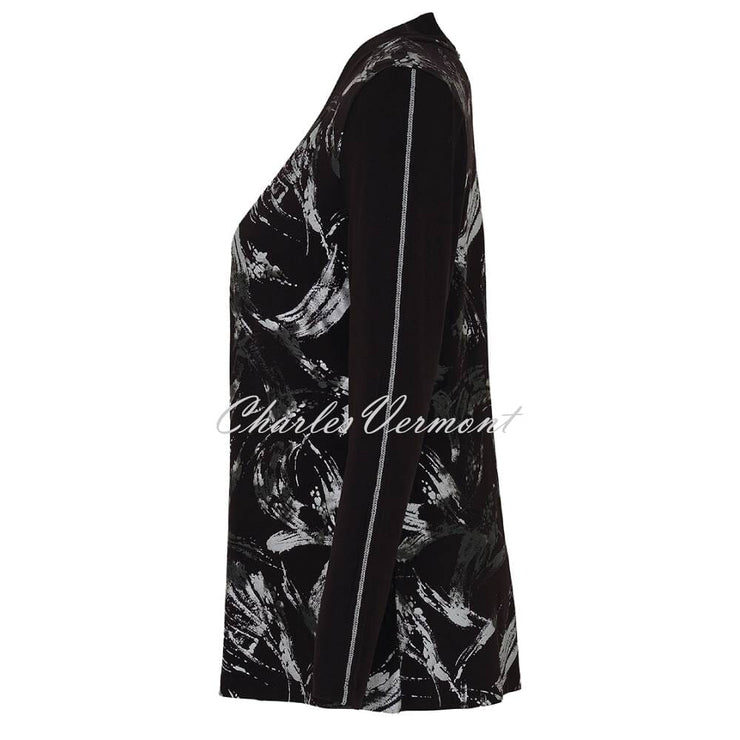 Dolcezza Brush Stroke Print Cardigan - Style 73143
