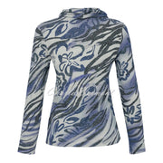 Dolcezza Cowl Neck Top - Style 73182 (Indigo)