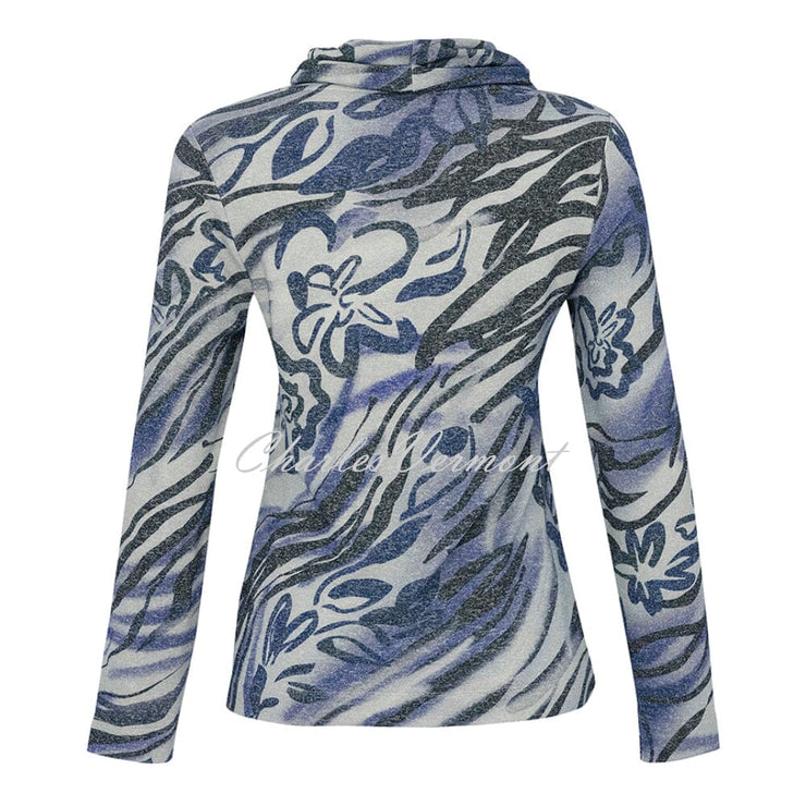 Dolcezza Cowl Neck Top - Style 73182 (Indigo)