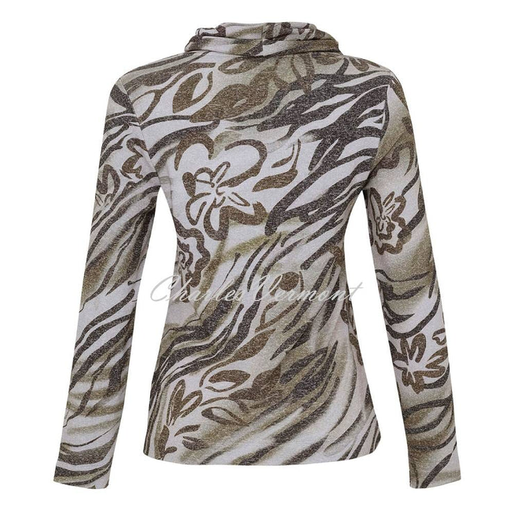 Dolcezza Cowl Neck Top - Style 73182 (Khaki)