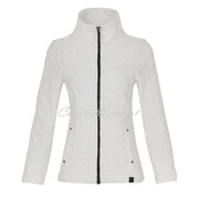 Dolcezza Textured Zip Jacket - Style 73206 (Off-white)