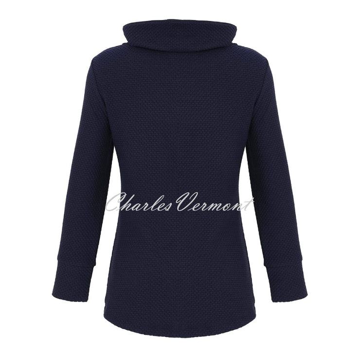 Dolcezza Textured Sweater Top - Style 73214 (Navy)