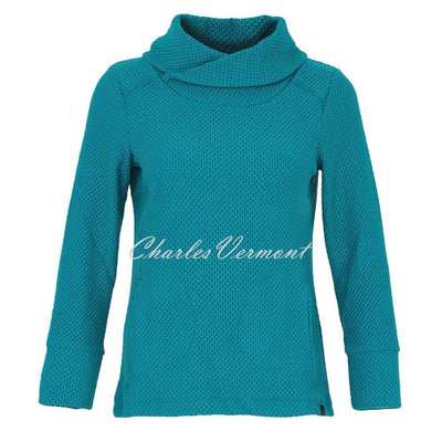 Dolcezza Textured Sweater Top - Style 73214 (Teal)