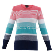 Marble Sweater - Style 7351-135 (Watermelon / Aqua / Multi)