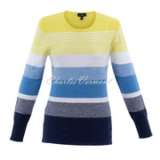 Marble Sweater - Style 7351-152 (Yellow / Powder Blue / Multi)