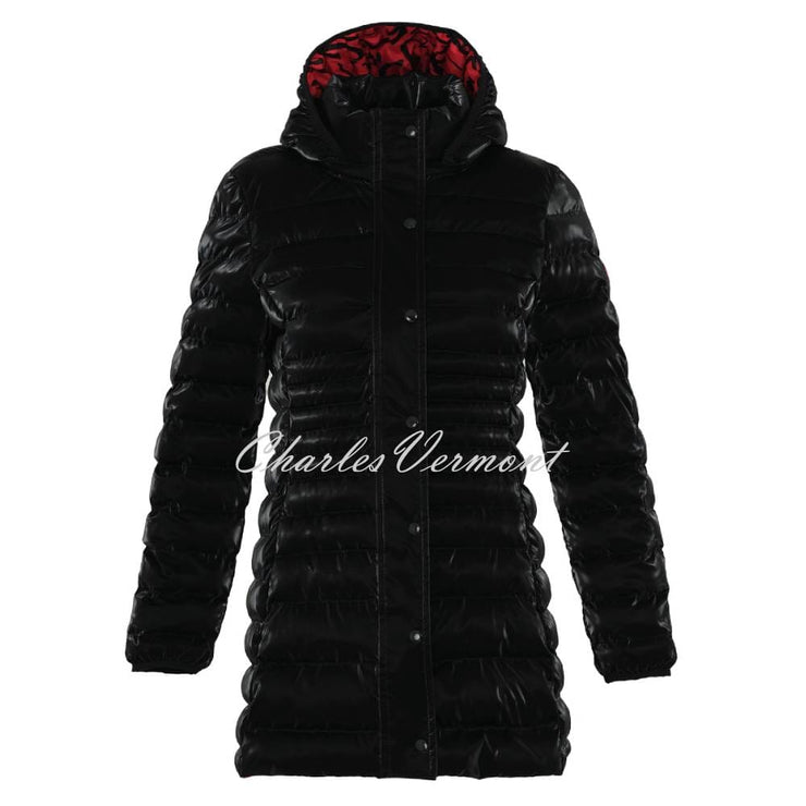 Dolcezza High Gloss Padded Coat With Printed Lining - Style 73815