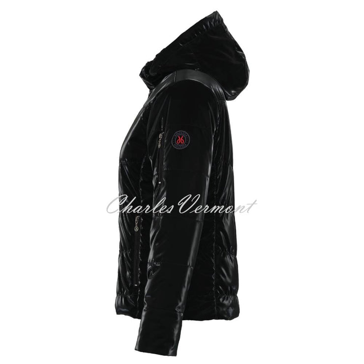 Dolcezza High Gloss Coat with Printed Lining and Hood - Style 73816