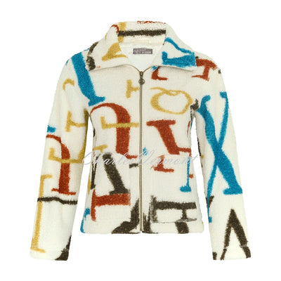 Dolcezza Sherpa 'Alphabet' Print Jacket - Style 73881