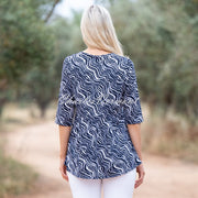Marble Printed Tunic Top - Style 7413-103