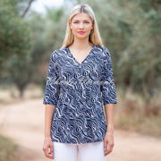 Marble Printed Tunic Top - Style 7413-103