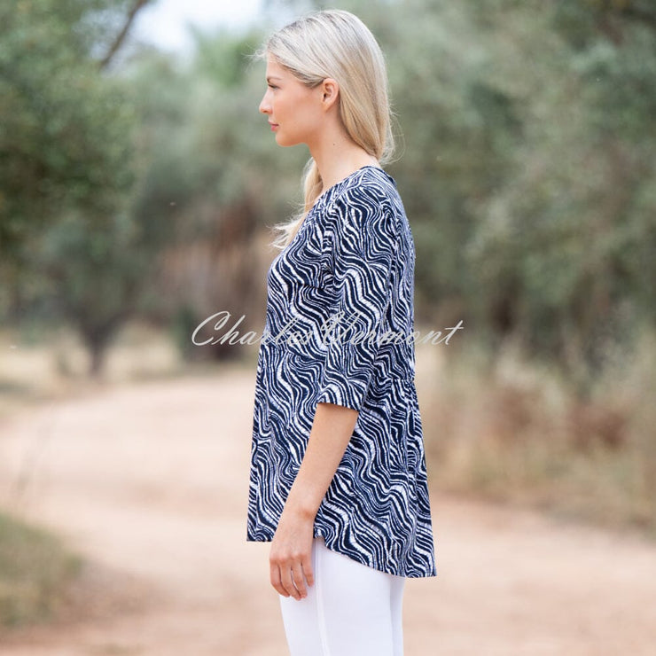 Marble Printed Tunic Top - Style 7413-103