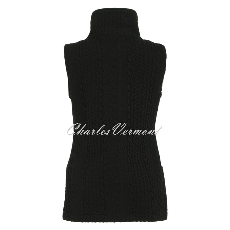 Dolcezza 'Colourful Sport Chic' Patterned Gilet - Style 74201 (Black)