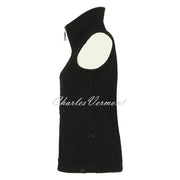 Dolcezza 'Colourful Sport Chic' Patterned Gilet - Style 74201 (Black)