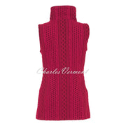 Dolcezza 'Colourful Sporty Chic' Patterned Gilet - Style 74201 (Fuchsia)