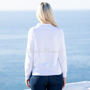 Marble 1/4 Zip Sweater - Style 7441-102 (White)