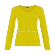 Dolcezza 'Essential Basics' V-Neck Top - Style 74502 (Citrus)