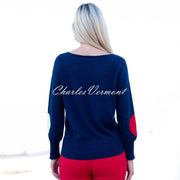 Marble Spot Sweater - Style 7461-103 (Navy / Red)