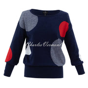 Marble Spot Sweater - Style 7461-103 (Navy / Red)
