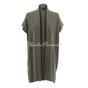 Marble Longline Cover-up Cardigan - Style 7466-123 (Khaki)