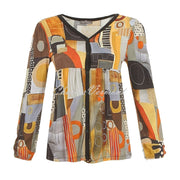Dolcezza 'Life Is A Rollercoaster' V-Neck Button Top - Style 74713