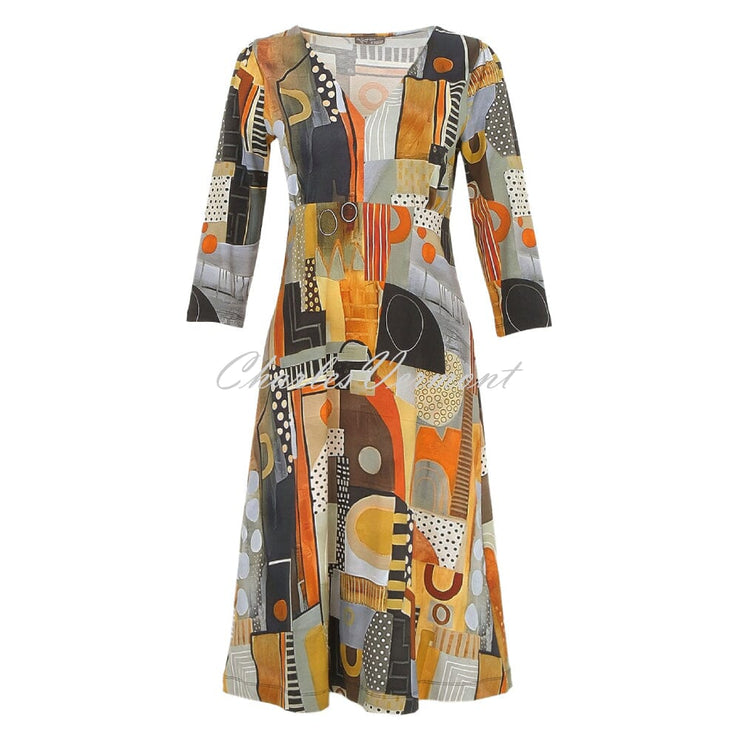 Dolcezza 'Life Is A Rollercoaster' V-Neck Dress - Style 74715